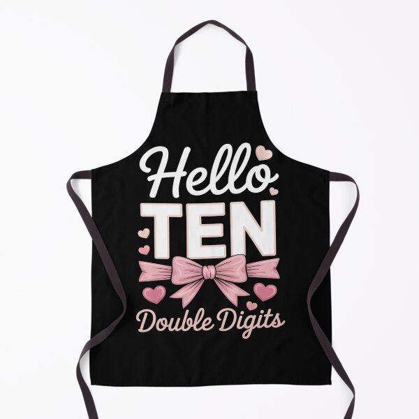 Item preview, Hello Ten Double Digits Cute Coquette Bow 10th Birthday Girl designed and sold by RonnasJackson.