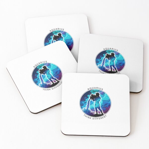 Item preview, Aquarius Air – Think Different Sticker Sumi-e Ukiyo-e Watersplash ink Art designed and sold by blacksealstudio.