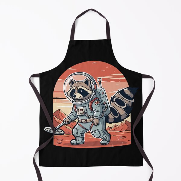 Item preview, Retro Raccoon Astronaut Metal Detecting on Mars designed and sold by Maesa Studio.