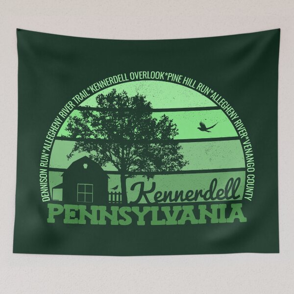 Item preview, Kennerdell Pennsylvania Sunset Retro Vintage Local Pride Logo designed and sold by CRHPOD20.