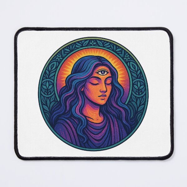 Item preview, Mystic Woman with Third Eye and Radiant Aura designed and sold by chromatalove.