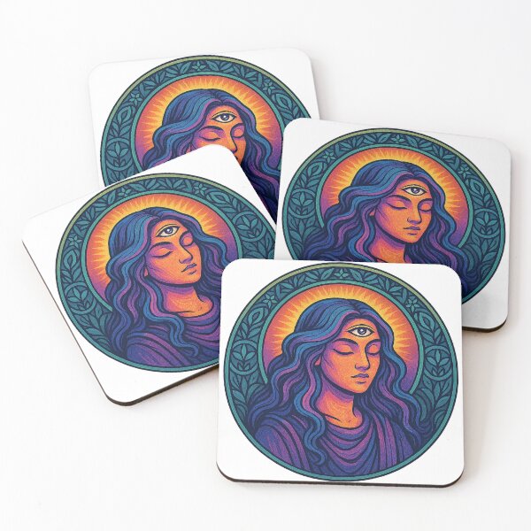 Item preview, Mystic Woman with Third Eye and Radiant Aura designed and sold by chromatalove.