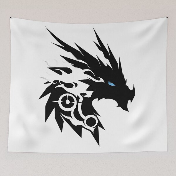 Item preview, Cyber Dragon Eye – Futuristic Tribal Dragon Emblem designed and sold by Dyan4.