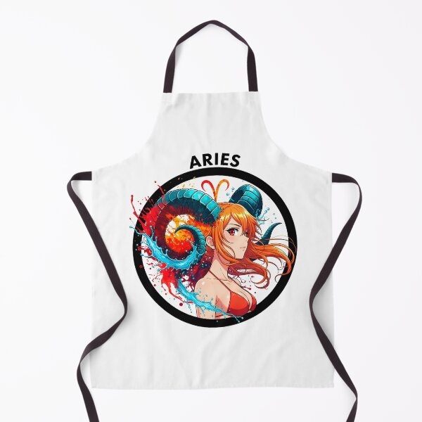Item preview, Aries Anime Zodiac Girl – Fire Sign Aesthetic Art Sumi-e Ukiyo-e Watersplash ink Art designed and sold by blacksealstudio.