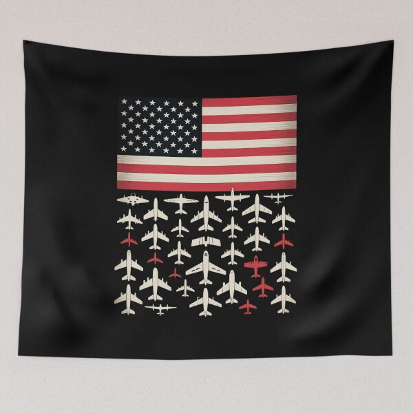 Item preview, Pilot Airplane American Flag Plane Aviation designed and sold by AmandasHastie.