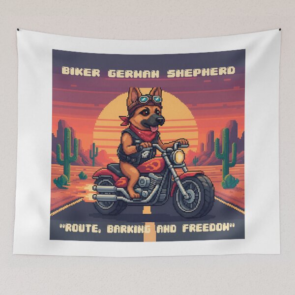 Item preview, Biker Germen Shepherd designed and sold by UrbanTRIP.