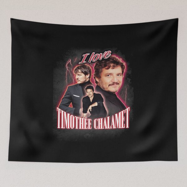 Item preview, I Love Timothee Chalamet Pedro Pascal Cursed Fan Collage  designed and sold by Shaunthesheep41.
