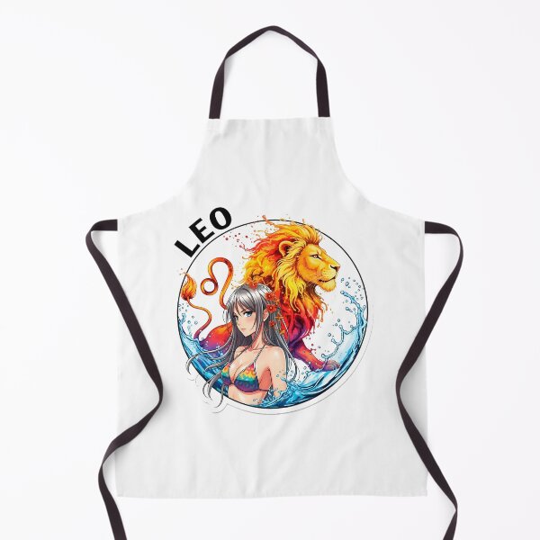 Item preview, Leo Anime Zodiac Girl – Fire Queen Celestial Art Sumi-e Ukiyo-e Watersplash ink Art designed and sold by blacksealstudio.