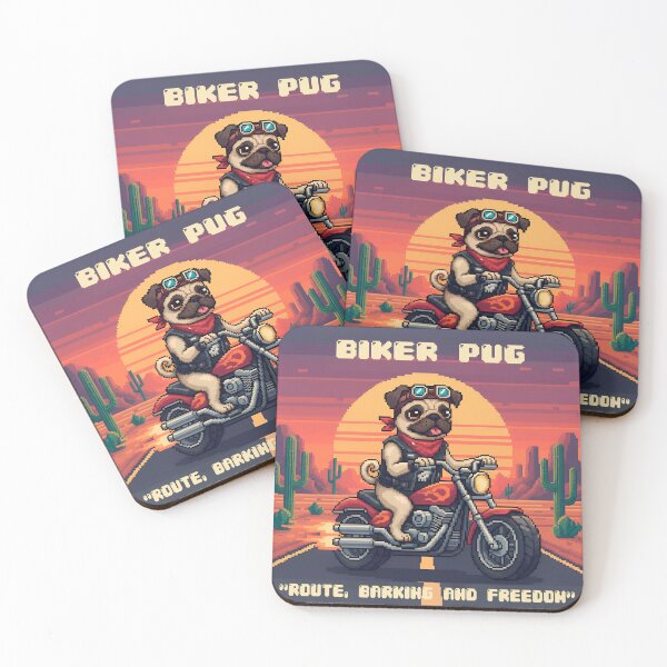 Item preview, Biker Pug designed and sold by UrbanTRIP.