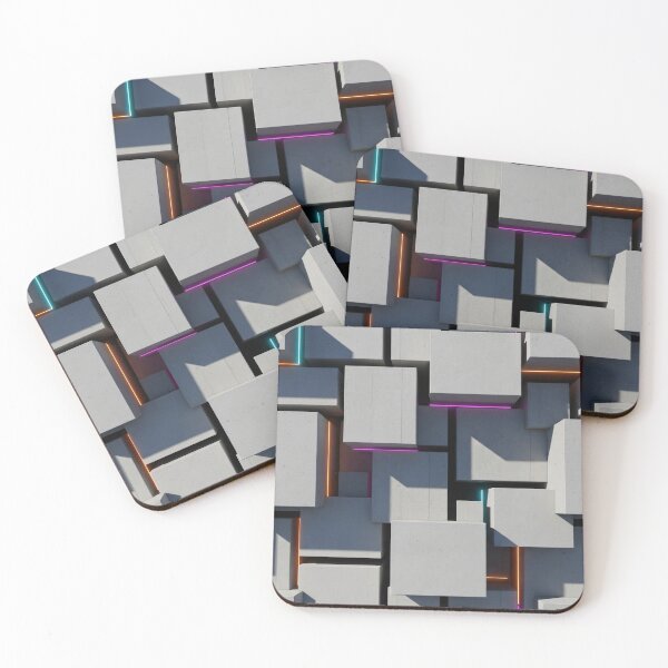 Item preview, Concrete Neon Blocks designed and sold by Kaleidoscope Print.