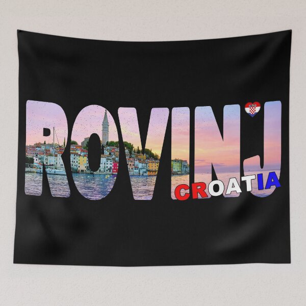 Item preview, ROVINJ Croatia - Stunning Sunset over Old Town Flock of Birds designed and sold by Adam Gormley.