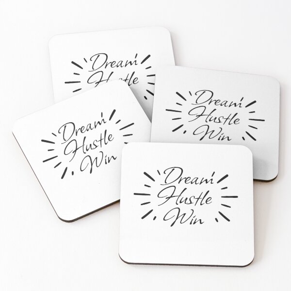 Item preview, Dream Hustle Win | Motivational Quote Minimal Typography designed and sold by Uceepeace.