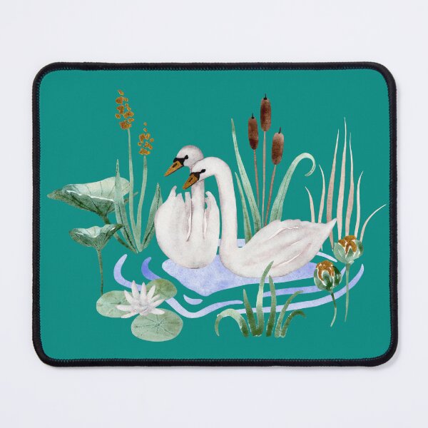 Item preview, Swan Lake Painted by Hand in Watercolor designed and sold by andrebalest.art.