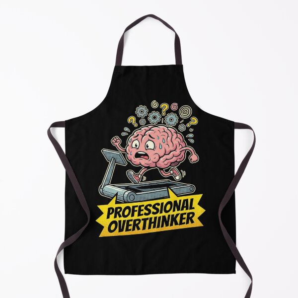 Item preview, Professional Overthinker | Funny Anxiety Brain Cartoon designed and sold by blakfrog.