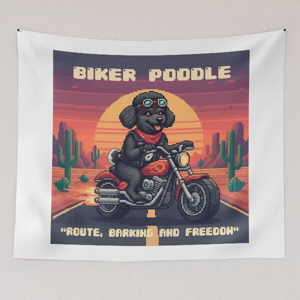 Item preview, Biker Poodle designed and sold by UrbanTRIP.