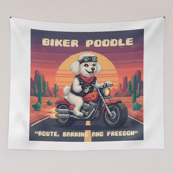 Item preview, Biker Poodle designed and sold by UrbanTRIP.