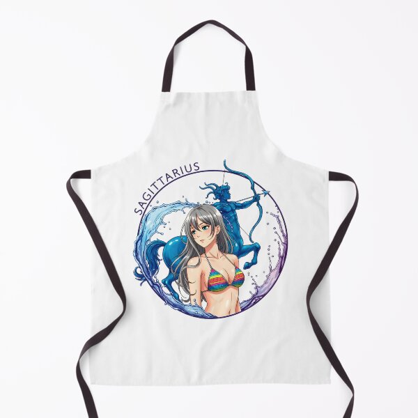 Item preview, Sagittarius Anime Zodiac Girl – Fire & Freedom Aesthetic Sumi-e Ukiyo-e Watersplash ink Art designed and sold by blacksealstudio.