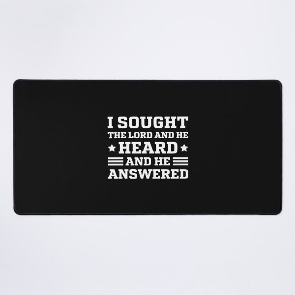 Item preview, I Sought the Lord and He Heard and Answered Faith Scripture Quote Christian Inspiration designed and sold by StickLoveFamily.