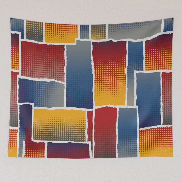 Item preview, Halftone Patchwork Collage designed and sold by Kaleidoscope Print.