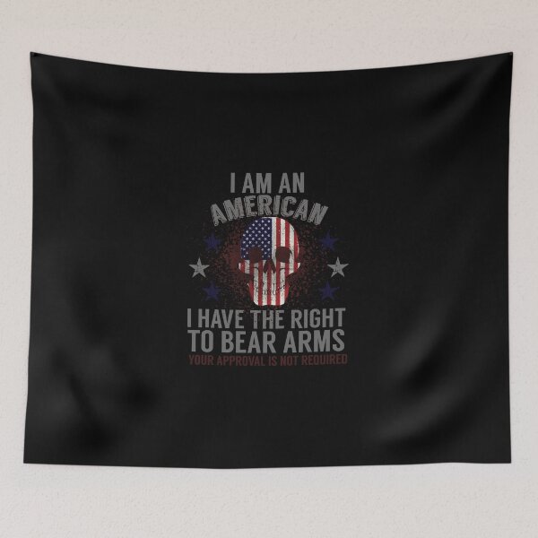 Item preview, US American Right To Bear Arms 2nd Amendment USA Quote Tshirt designed and sold by djpraxis.