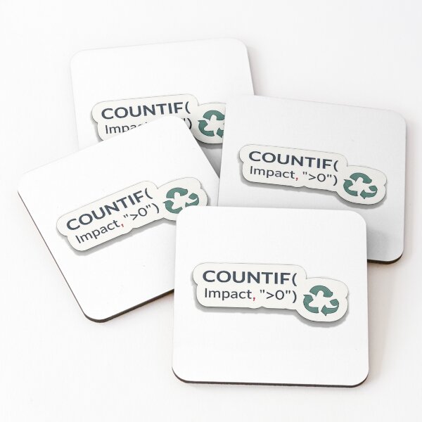 Item preview, COUNTIF Impact > 0 | ESG Data Sticker designed and sold by TechNoChaos.