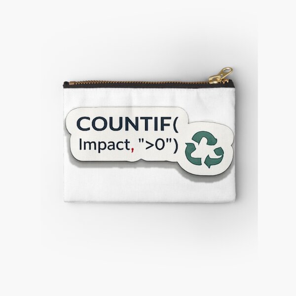 Item preview, COUNTIF Impact > 0 | ESG Data Sticker designed and sold by TechNoChaos.