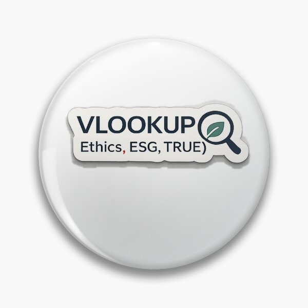 Item preview, VLOOKUP Ethics, ESG, TRUE | Spreadsheet ESG Sticker designed and sold by TechNoChaos.