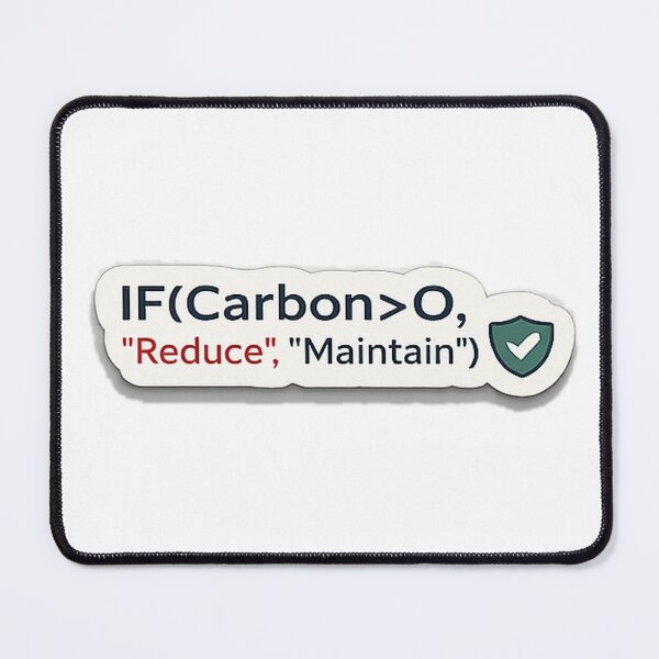 Item preview, IF Carbon > 0 Reduce Maintain | ESG Excel Sticker designed and sold by TechNoChaos.