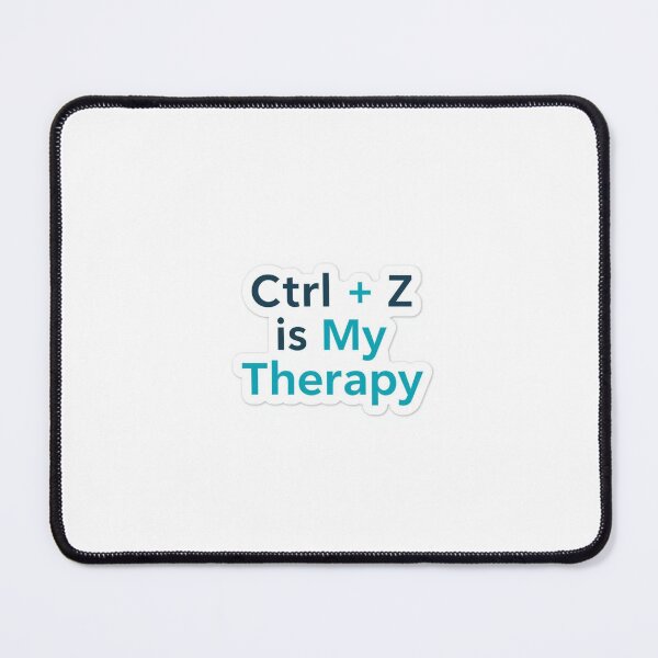 Item preview, Ctrl + Z is My Therapy | Minimal Keyboard Shortcut Sticker designed and sold by TechNoChaos.