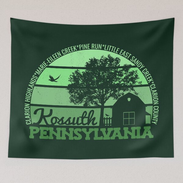 Item preview, Kossuth Pennsylvania Sunset Retro Vintage Local Pride Logo designed and sold by CRHPOD20.