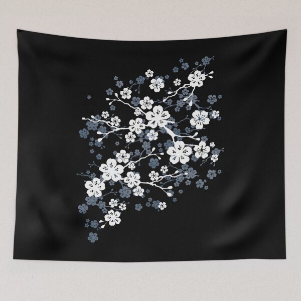 Item preview, Navy Cherry Blossom Pattern designed and sold by tirwyeaeo45.