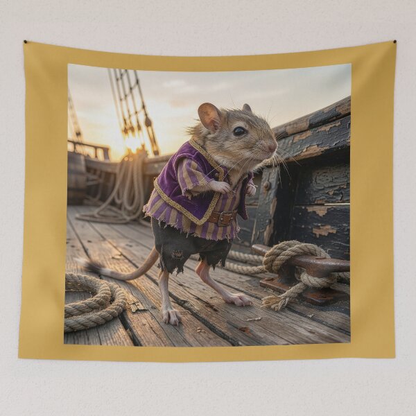 Item preview, Baluchistan Pygmy Jerboa Rules the High Seas designed and sold by Tridentulus.