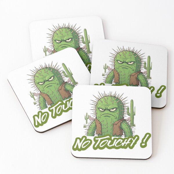 Item preview, No Touchy Funny Cactus Cartoon Design designed and sold by FFPrints.
