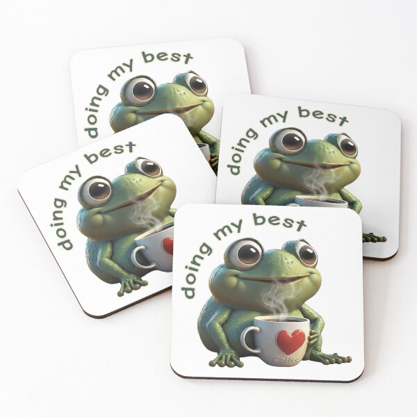 Item preview, Cozy Frog Coffee Moment designed and sold by hiqualityinc.