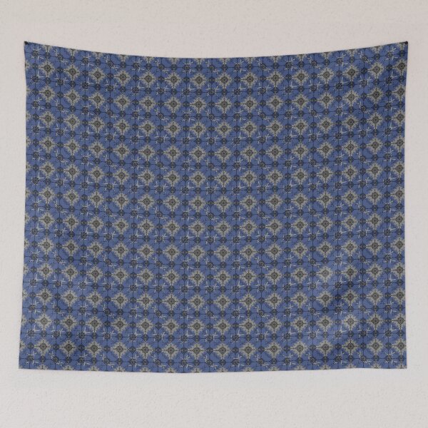 Item preview, Elegant Botanical Geometry Pattern in Deep Blue Tones designed and sold by thanratdesign.