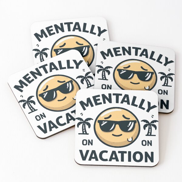 Item preview, Mentally On Vacation T-Shirt  Funny Work-Life Balance Vacation Tee designed and sold by Design-Pro-21.