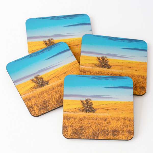 Item preview, Golden Prairie with Lone Tree Under Blue Sky designed and sold by aadventures.