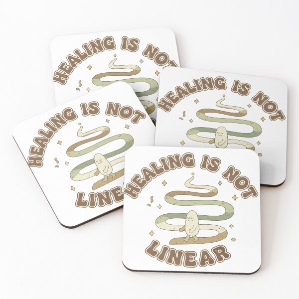 Item preview, Healing Is Not Linear Inspirational Cancer Support Design designed and sold by DIRTYSKETCHH.