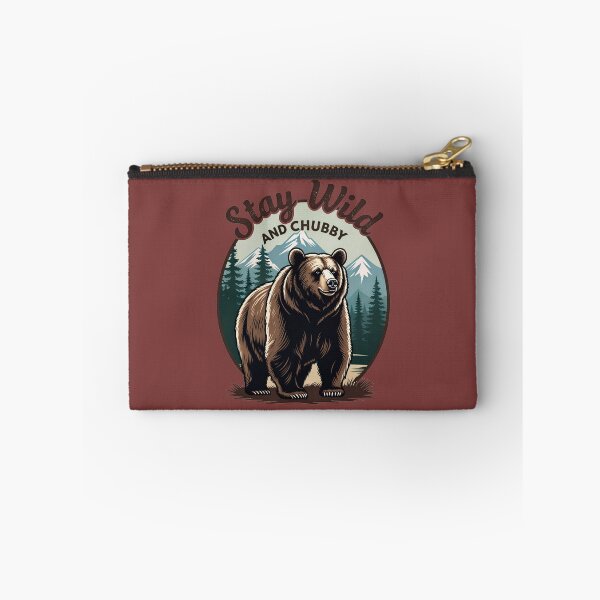 Item preview, Stay Wild and Chubby Funny Grizzly Bear Adventure designed and sold by IvoryArtDesign.