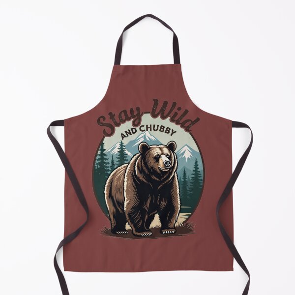 Item preview, Stay Wild and Chubby Funny Grizzly Bear Adventure designed and sold by IvoryArtDesign.