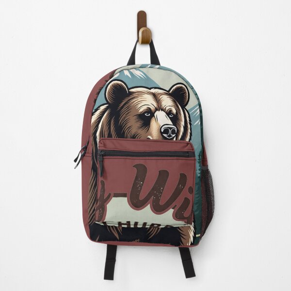 Item preview, Stay Wild and Chubby Funny Grizzly Bear Adventure designed and sold by IvoryArtDesign.