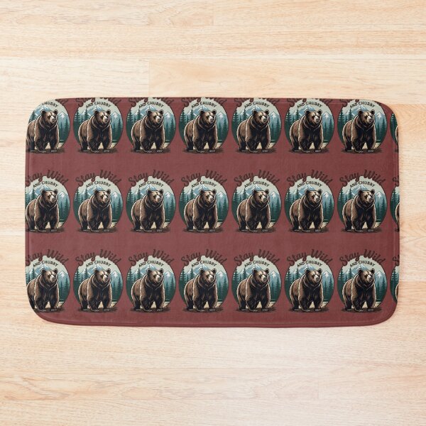 Item preview, Stay Wild and Chubby Funny Grizzly Bear Adventure designed and sold by IvoryArtDesign.