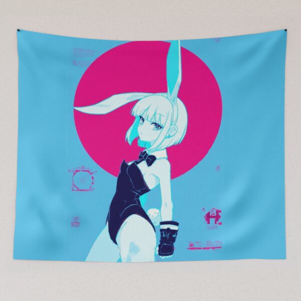 Item preview, Cyber Bunny Neon - Synthwave Techwear Girl designed and sold by Jimakmo.