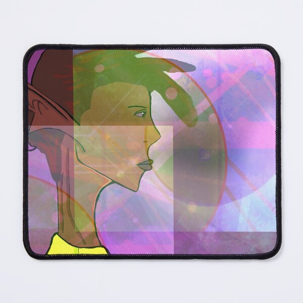 Item preview, "Woman in space amongst Shapes, Planets, and Stars" designed and sold by Spaceart9.