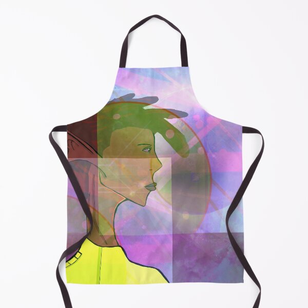 Item preview, "Woman in space amongst Shapes, Planets, and Stars" designed and sold by Spaceart9.