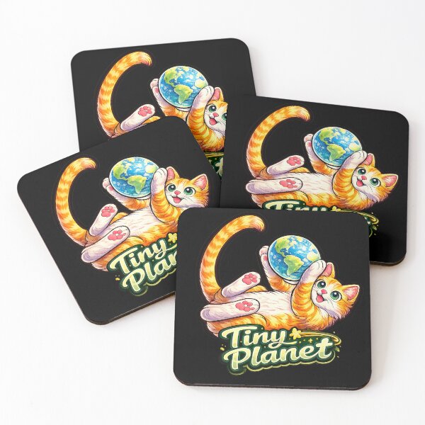 Item preview, Tiny Planet Cat – Cute Cat Playing with Earth | Cosmic Fantasy Space Art designed and sold by Dominik1994.