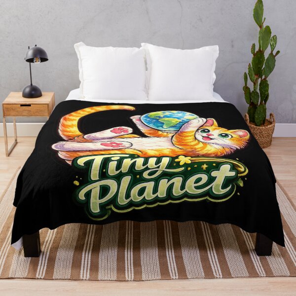 Item preview, Tiny Planet Cat – Cute Cat Playing with Earth | Cosmic Fantasy Space Art designed and sold by Dominik1994.