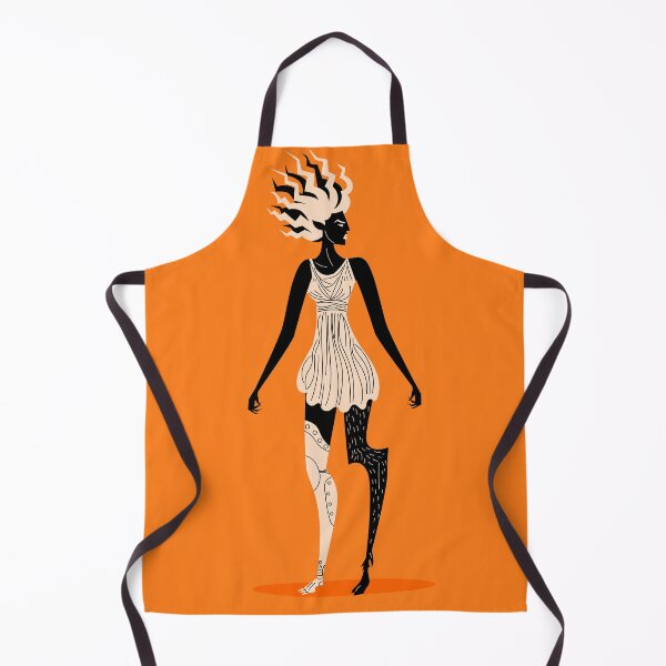 Item preview, empusa greek myth creature orange amphora style with iron leg designed and sold by matintheworld ( delcarmat ).