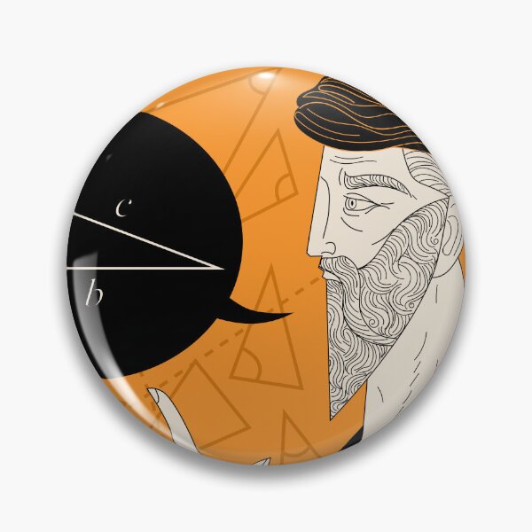 Item preview, pythagoras explaining his theorem orange amphora style designed and sold by matintheworld ( delcarmat ).