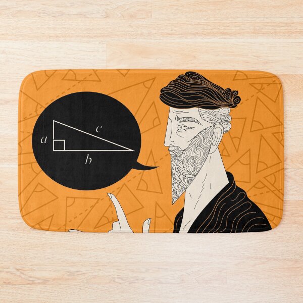 Item preview, pythagoras explaining his theorem orange amphora style designed and sold by matintheworld ( delcarmat ).